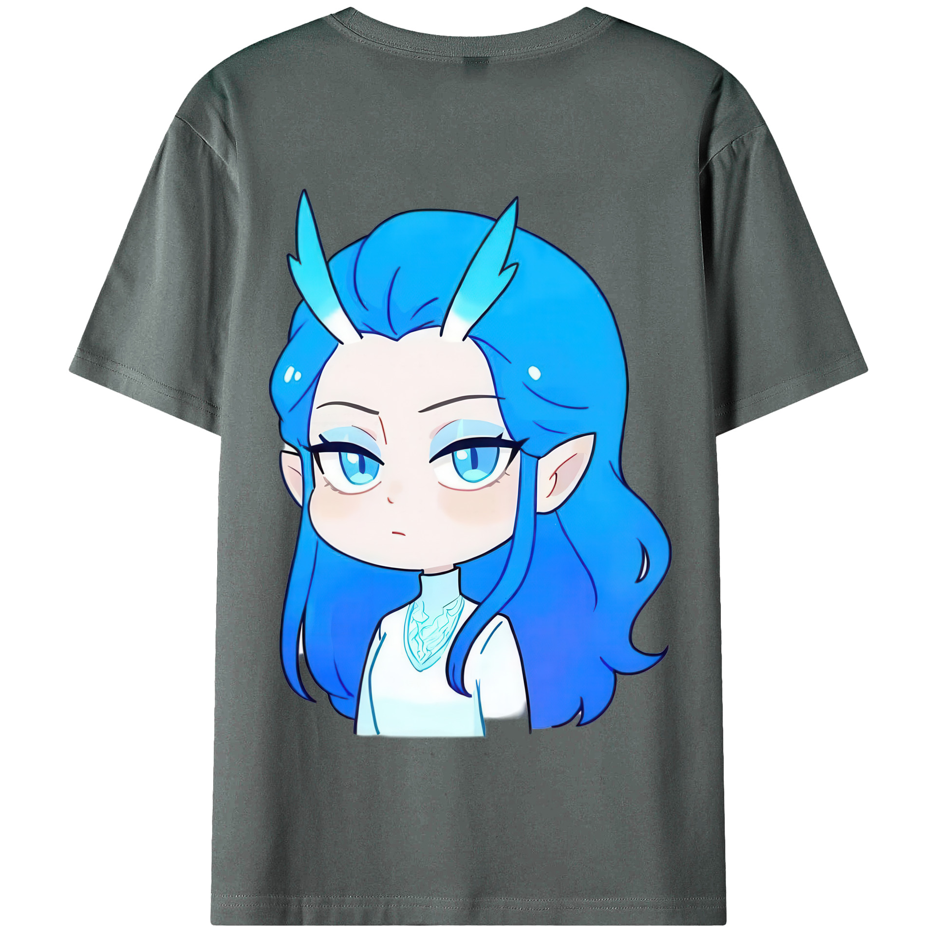 （画像用） Ne Zha 2 ナタ 魔童の大暴れ 綿100％半袖Tシャツ（背面プリント）